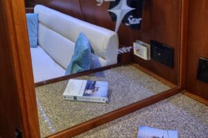 Saloon Mirror & Stone Countertop, starboard side