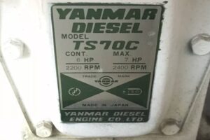 Yanmar Generator, plaque